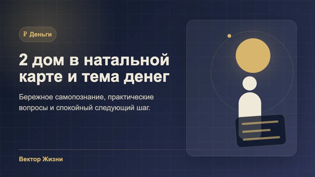 Иллюстрация к статье «2 дом в натальной карте и тема денег»