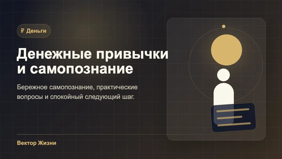 Иллюстрация к статье «Денежные привычки и самопознание»
