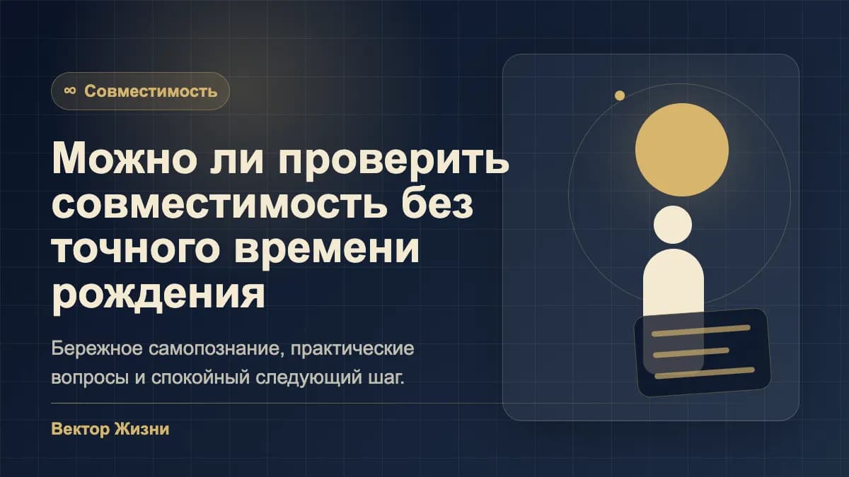 Иллюстрация к статье «Можно ли проверить совместимость без точного времени рождения»