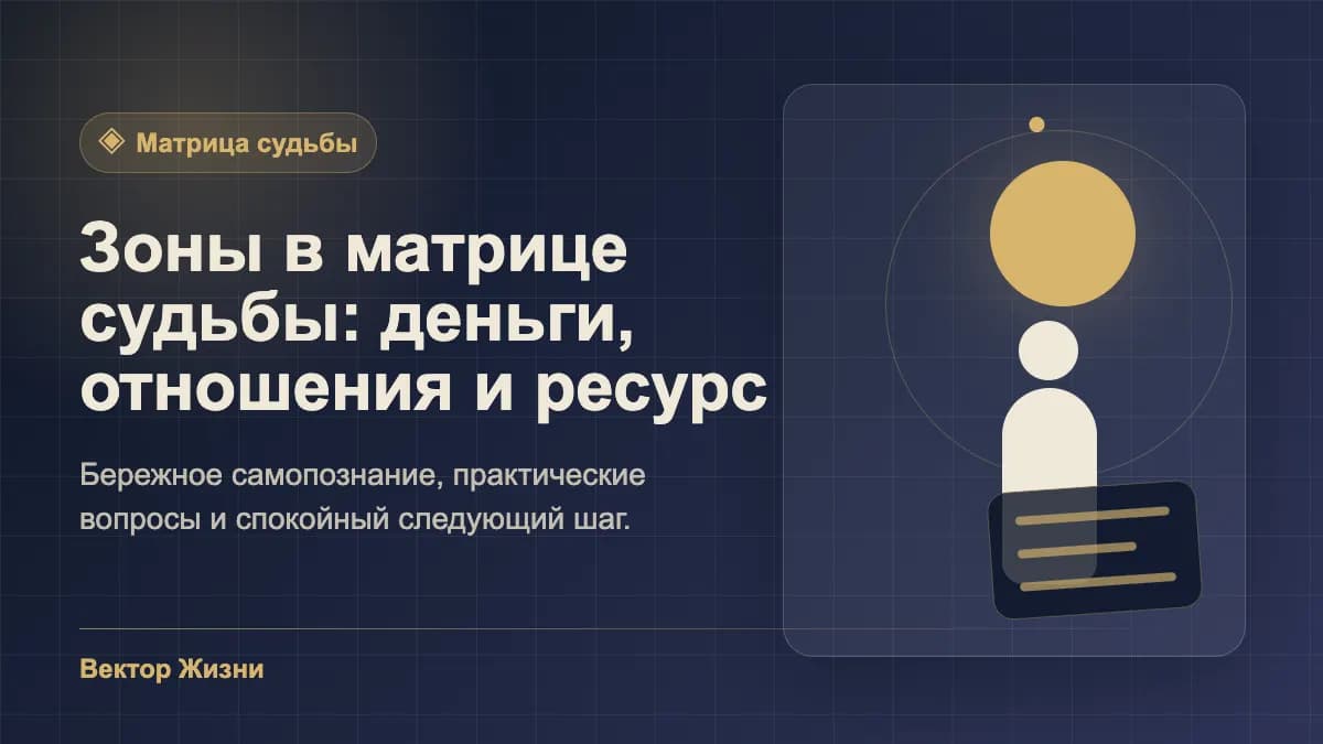 Иллюстрация к статье «Зоны в матрице судьбы: деньги, отношения и ресурс»